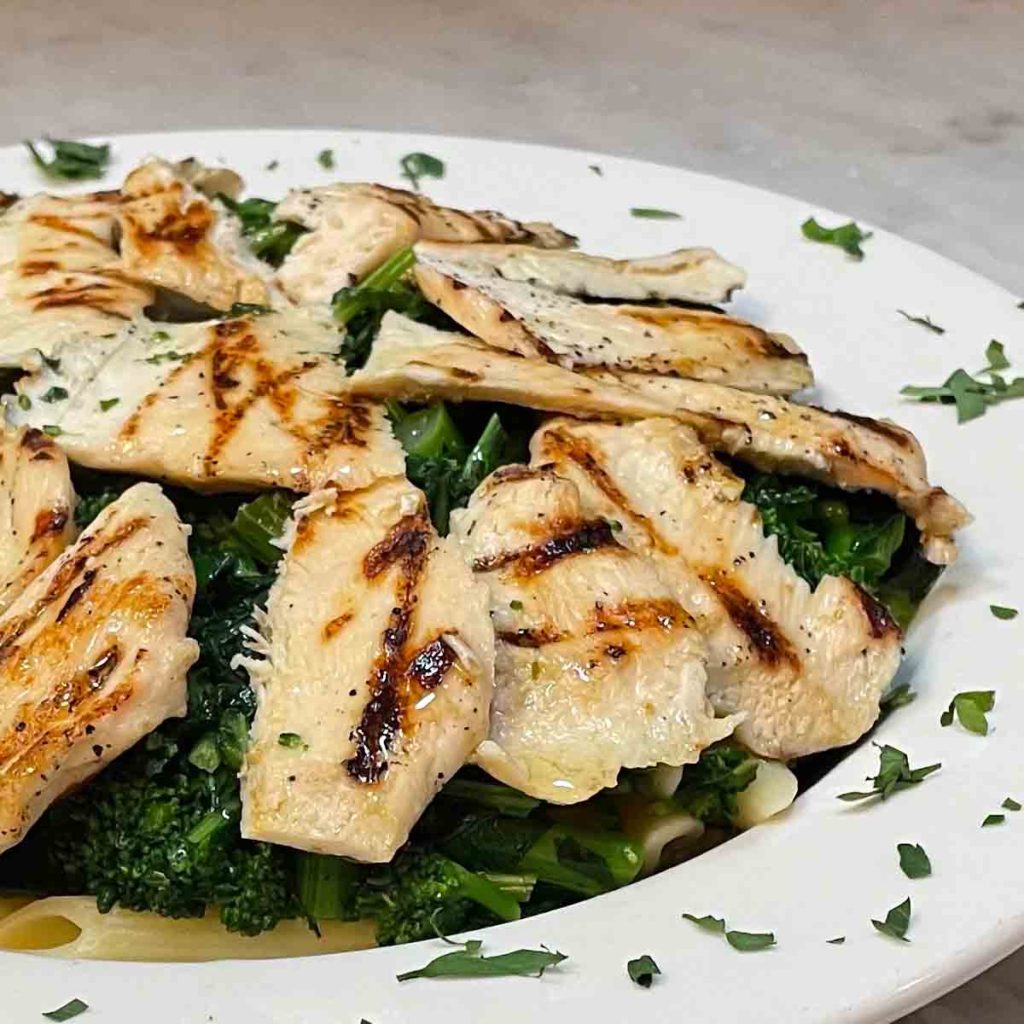 Grilled Chicken over spinach